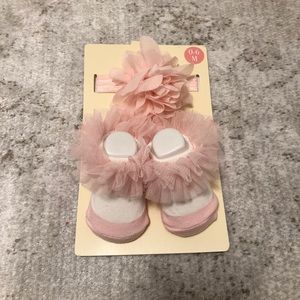 Pink Socks and headband